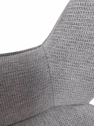 Armlehnstuhl MARESA - drehbar, Stoff, Silberfarben