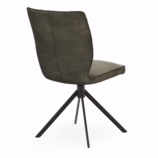 Stuhl Westmore - drehbar, Stoff, Dunkelgrün