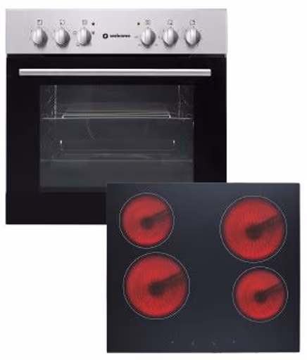 Küchenblock- Inkl. E-Geräte, B ca. 310 cm, Anthrazit, Eiche Dekor