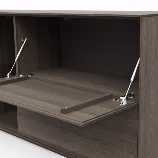 Sideboard Saratoga - Buche massiv, silbergrau geölt