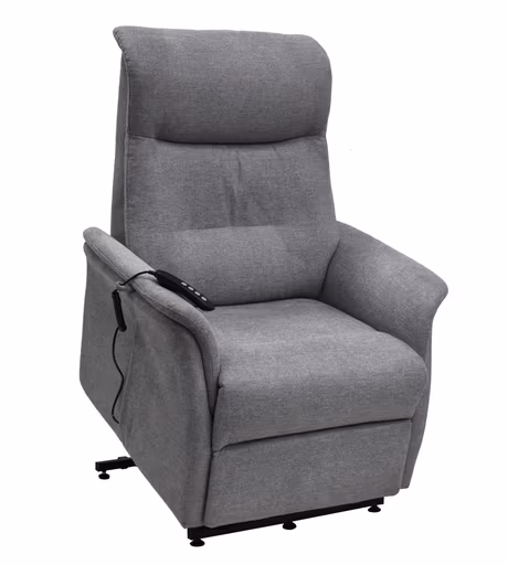 TV-Sessel MARCIO - Aufstehhilfe, Relaxfunktion, Stoff, Hellgrau