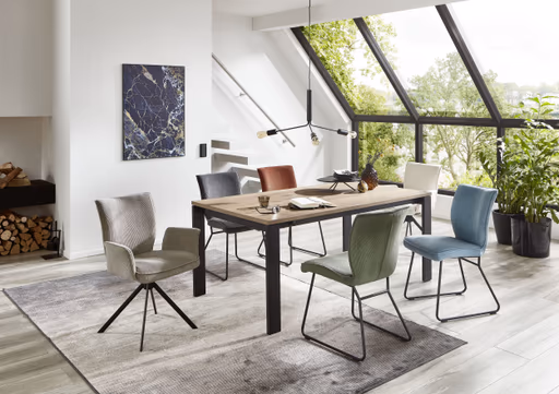 Esstisch - ausziehbar, LB ca. 180x100cm, Dekor Halifax Tabak