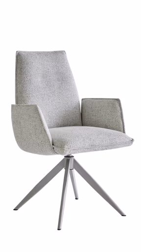 Armlehnstuhl Dinner - drehbar, Stoff, Champagner