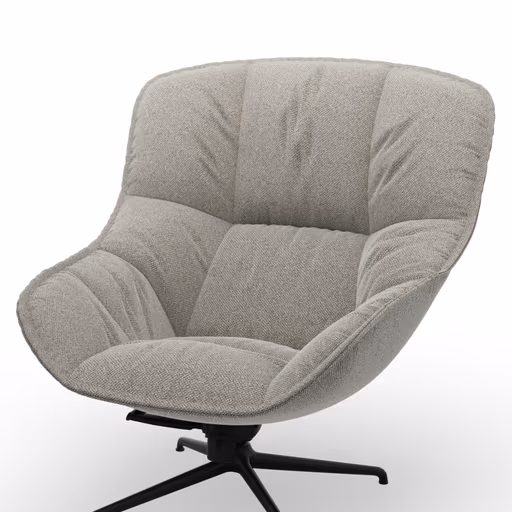 Sessel Unn - Stoff, Hellgrau