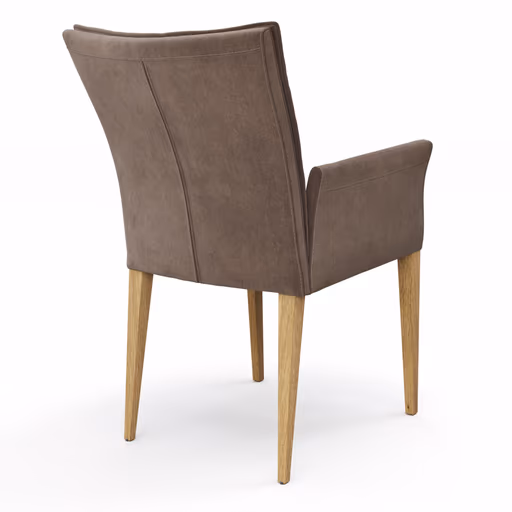 Armlehnstuhl Florea - Stoff, Dunkelbraun