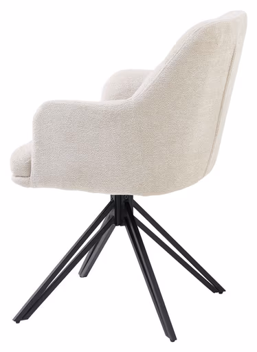 Armlehnstuhl - drehbar, Stoff, Beige