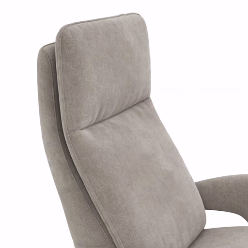 Sessel Tulsa Relax - Größe L, inkl. Maxirücken und Kopf-/Fußteil/Rückenlehne verstellbar, Stoff, Graubeige