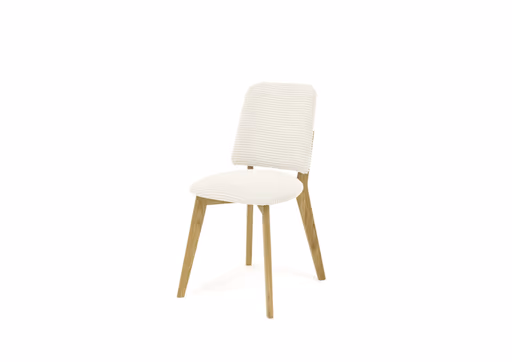 Stuhl SITTING TOGETHER_D- Stoff, Creme, Eiche Natur, Geölt