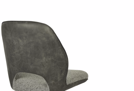 Stuhl MAILE - drehbar, Stoff, Grau, Anthrazit