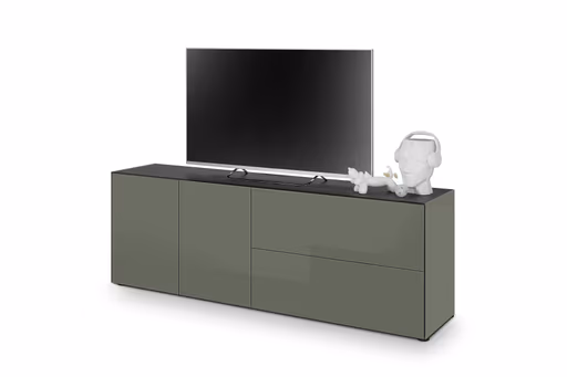 Lowboard - B ca. 181 cm, Olivgrün, Keramikoptik