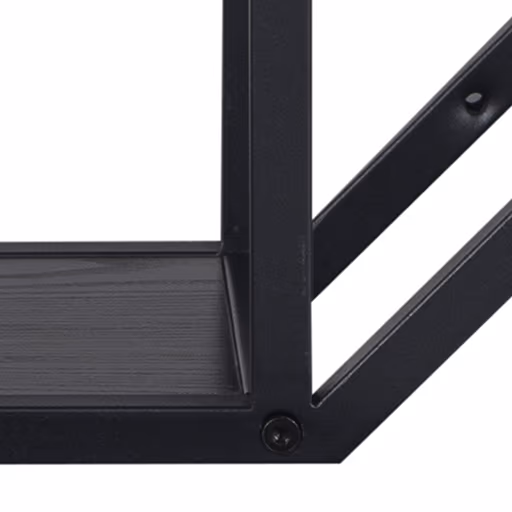 Wandregal - Esche schwarz, metall schwarz