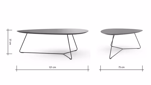 Couchtisch Fano - LBH ca. 121x75x38 cm, Fenix, Siena