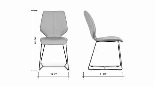 Stuhl Penthouse - Leder, Mauve, Kufen, Anthrazit