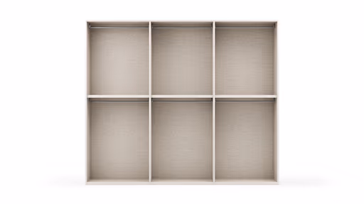 Drehtürenschrank Loretto - B ca. 280 cm, Melamin matt, Weiß