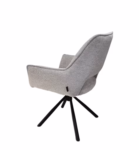 Armlehnstuhl MARESA - drehbar, Stoff, Silberfarben