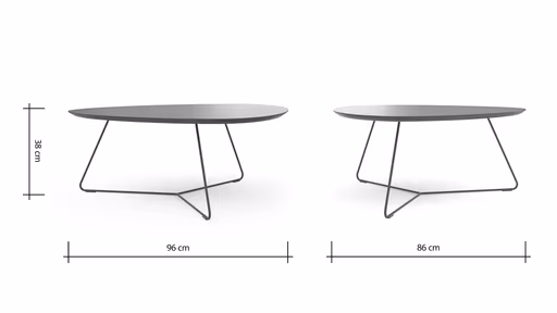 Couchtisch Fano - LBH ca. 96x86x38 cm, Fenix, Aubergine