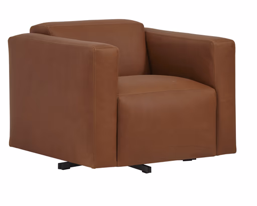 Sessel Anaheim - Leder, Cognac