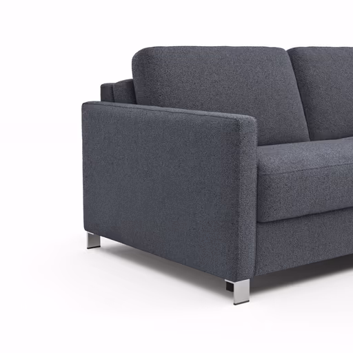 Sofa Nuoro - 2,5-Sitzer inkl. Schlaffunktion, Armlehne schmal, Stoff, Eisblau