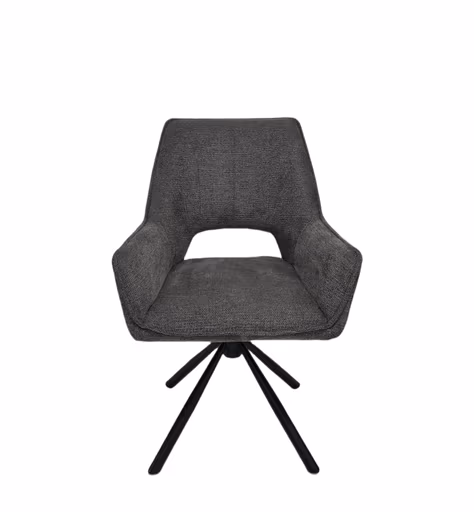 Armlehnstuhl MARESA - drehbar, Stoff, Anthrazit