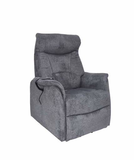 TV-Sessel MAILO - Aufstehhilfe, Relaxfunktion, Kopfteilverstellung, Stoff, Dunkelgrau