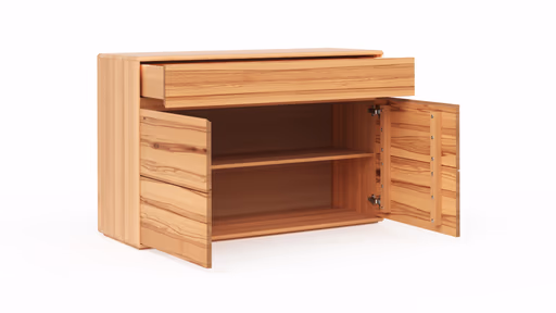 Sideboard Hillsboro - inkl. Beleuchtung, Buche/Kernbuche natur, geölt