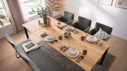 Armlehnstuhl Nashville - Stoff, Olivgrün