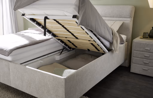 Polsterbett EM Select - mit Lattenrost, ohne Matratzen , Liegefläche ca. 180x200 cm, Stoff, beige