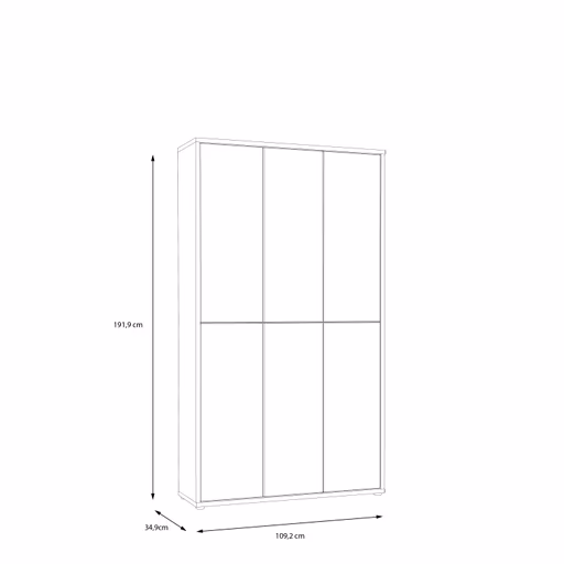 Schuhschrank FAID- B ca. 109 cm, Hellgrau