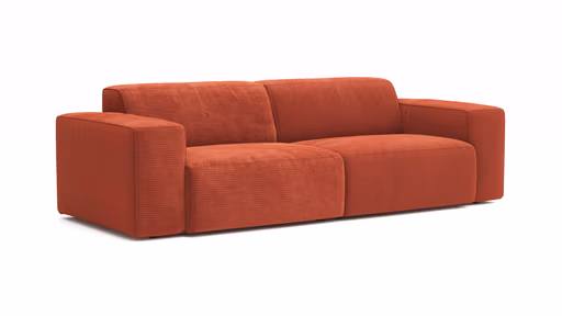 Sofa Elementos - 3-Sitzer XL, Stoff, Campari