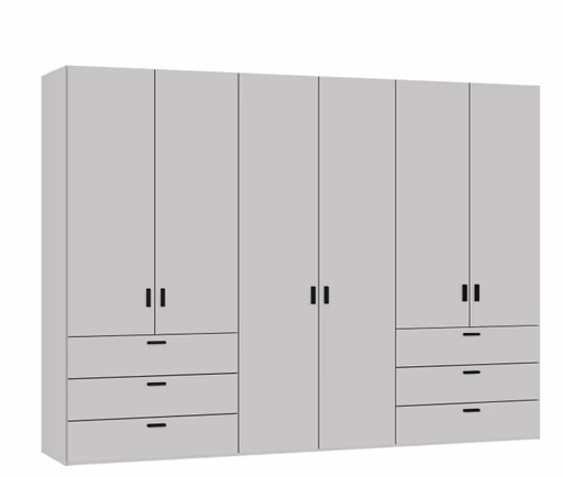 Drehtürenschrank JOIN IT- B ca. 303 cm, Hellgrau