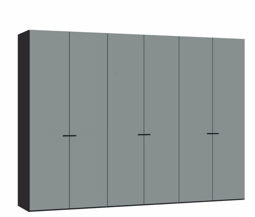 Drehtürenschrank JOIN IT- B ca. 303 cm, Schwarz, Salbei