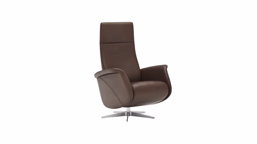 Relaxsessel Girona -  Relaxfunktion (motorisch), Leder, Dunkelbraun