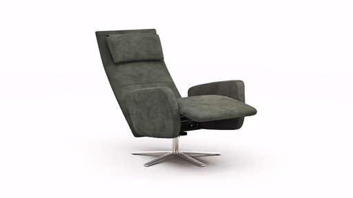 Drehsessel Lotta -Größe L, inkl. Relaxfunktion, Stoff, Olive