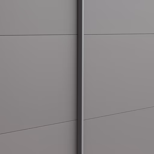 Schwebetürenschrank Viana - B ca. 271 cm, Lack, Steingrau