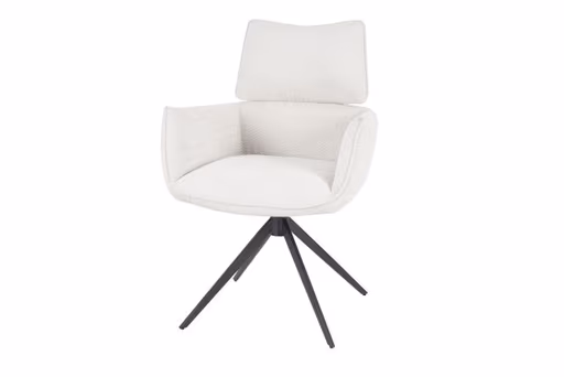 Armlehnstuhl MARGIT - drehbar, Stoff, Silberfarben