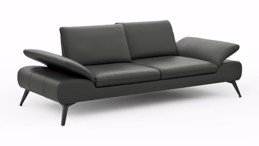 Sofa Collina - 3-Sitzer, Leder, Schlammgrün