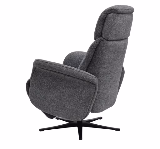 TV-Sessel MARLON - drehbar, Relaxfunktion, Kopfteilverstellung, Stoff, Graublau