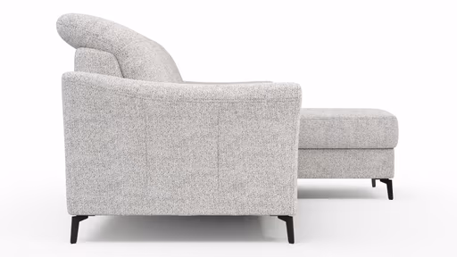 Ecksofa Canterbury - 2,5-Sitzer mit Longchair rechts, Stoff, Offwhite