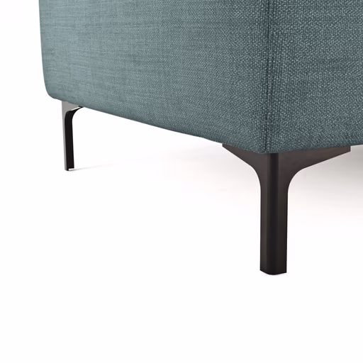 Ecksofa Anna - 2,5-Sitzer mit Longchair rechts, Relaxfunktion/Sitzvorzug motorisch, Stoff, Aqua