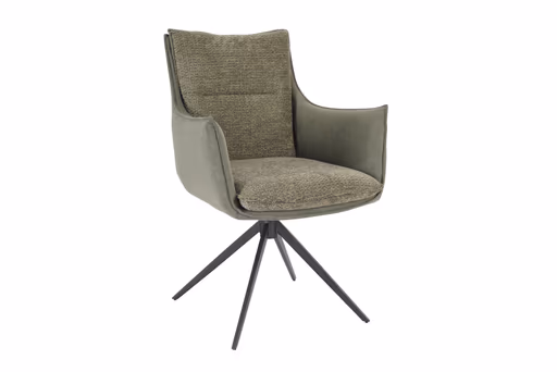 Armlehnstuhl MANDY - drehbar, Stoff, Grün