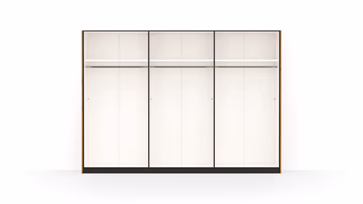 Drehtürenschrank Colorado - B. ca. 307 cm, Wildeichefurnier natur