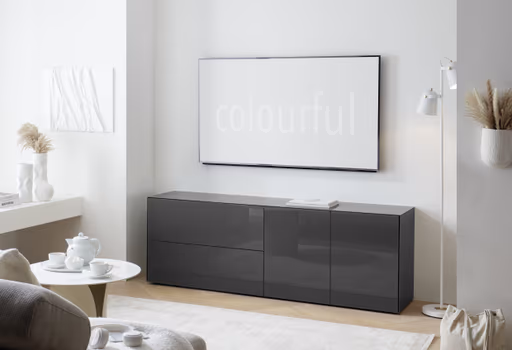 Lowboard - B ca. 181 cm, Anthrazit