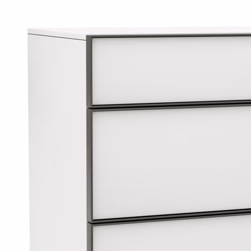 Kommode Loretto - BHT ca. 60x115x53 cm, Lack matt, Weiß