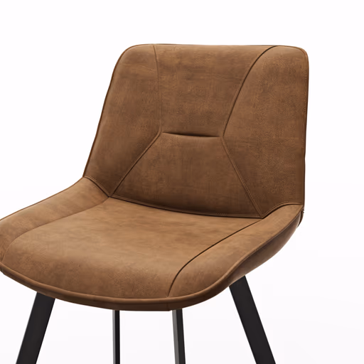 Tresenstuhl Wesley - Stoff, Cognac