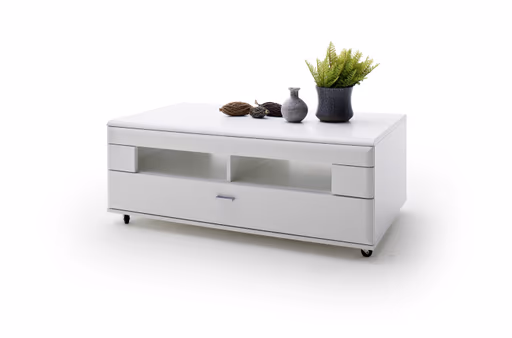 Couchtisch - mit Schubkasten, LBH ca. 70x115x44 cm, Weiß