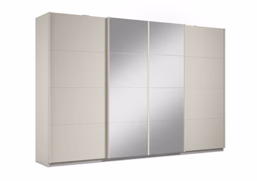 Schwebetürenschrank RIKK- B ca. 316 cm, Champagner, Spiegel