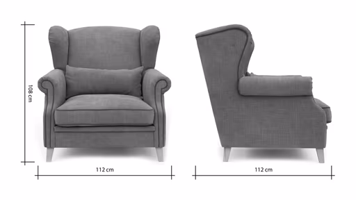 Sessel Mapleton - Stoff, Anthrazit