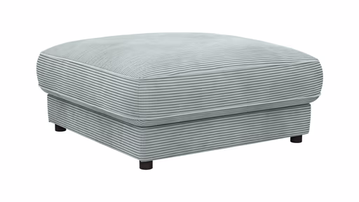 Hocker Juni - LB ca. 90x90 cm, Cord, Hellblau