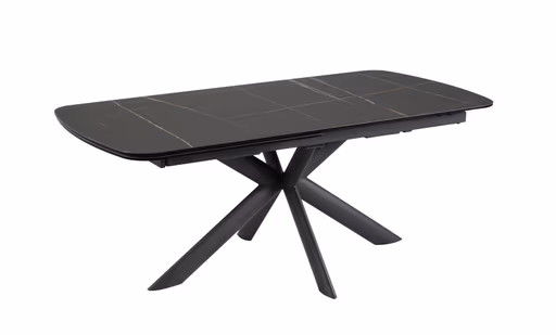 Esstisch MAXIE - ausziehbar, LB ca. 190x98 cm, Glaskeramik, Anthrazit Struktur