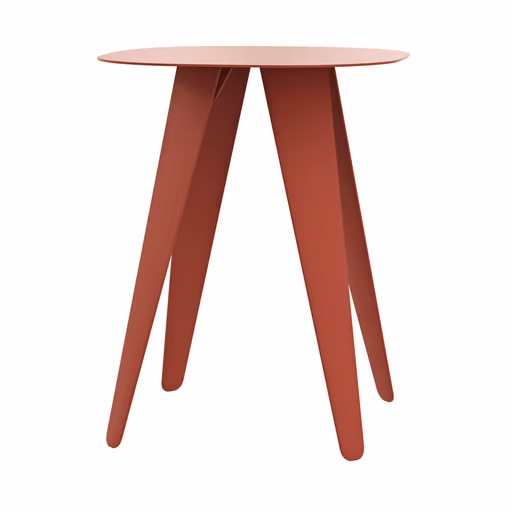 Beistelltisch Signe - BHT ca. 40x50x40 cm, Lack, Oxidrot